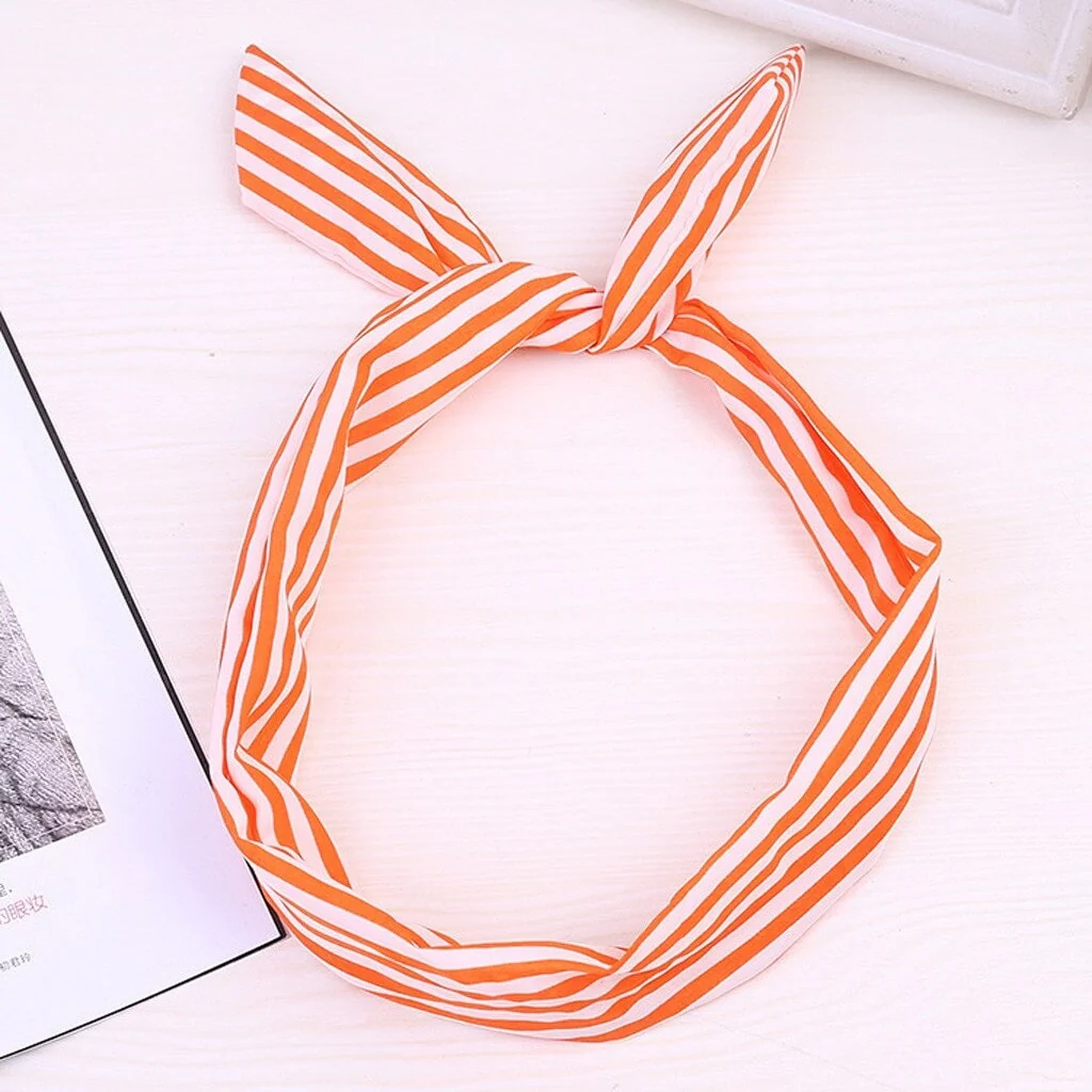 Bandeau Vintage <br> Rayures Orange