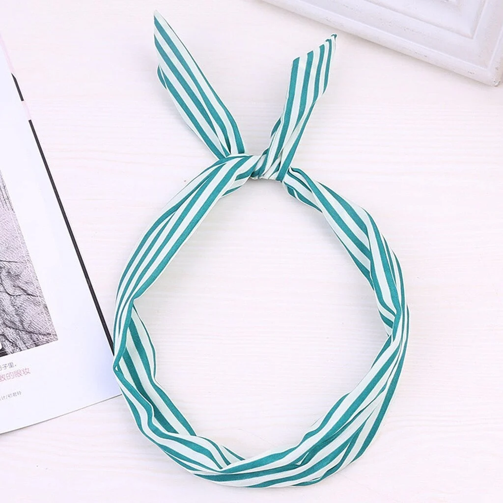 Bandeau Vintage <br> Rayures Vertes