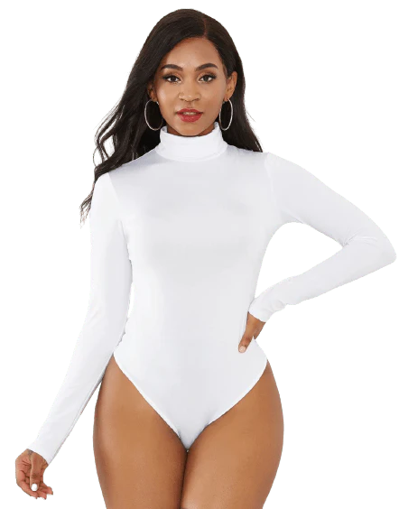 Body Manche Longue Femme <br> Blanc - Image 3
