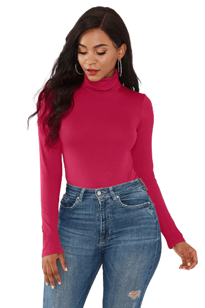 Body Manche Longue Femme <br> Fuchsia - Image 2