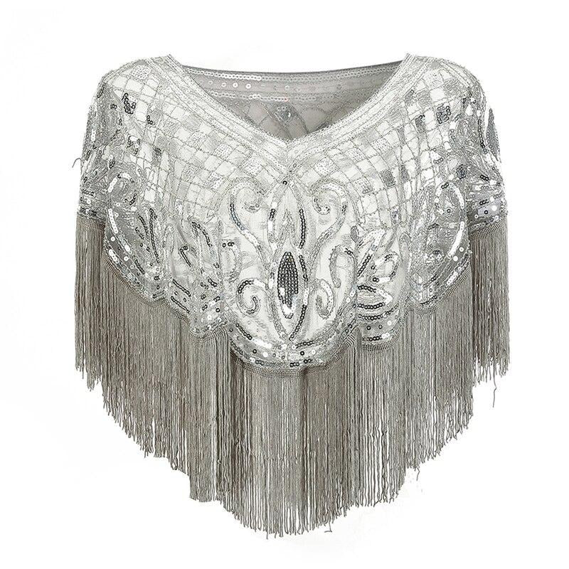 Châle Gatsby <br> Argent