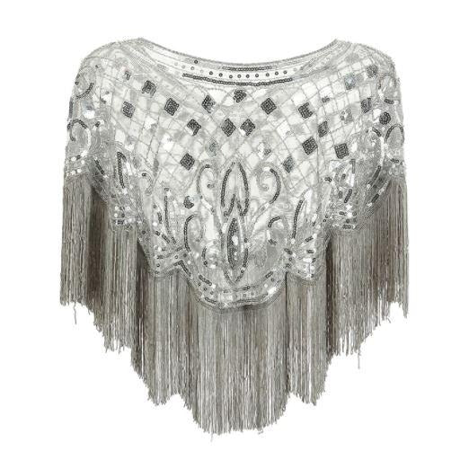 Châle Gatsby <br> Argent - Image 2