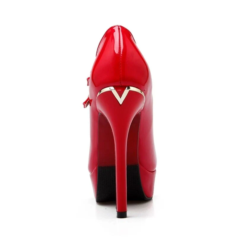 Chaussure Pin-Up Rétro <br> Rouge - Image 3