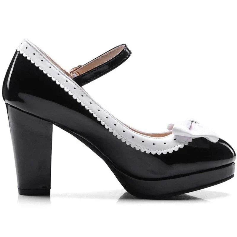 Chaussure Vintage <br> Nœud Noir - Image 2