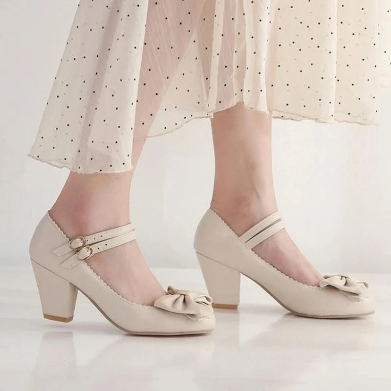 Chaussures Pin-Up <br> Pas Cher Beige - Image 2