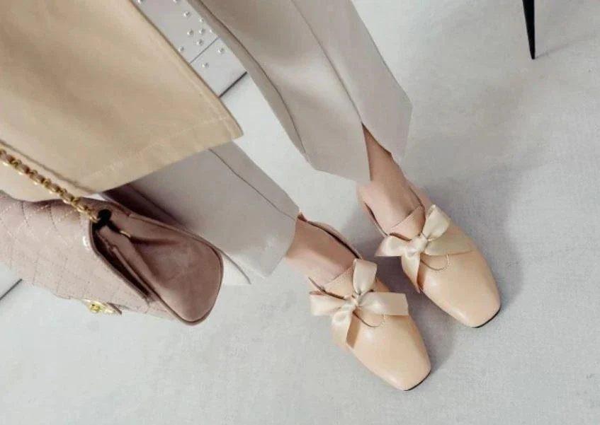 Chaussures Rétro Chic Beige - Image 3