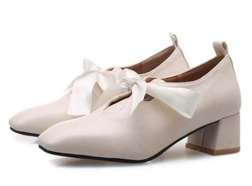 Chaussures Rétro Chic Ivoire - Image 2