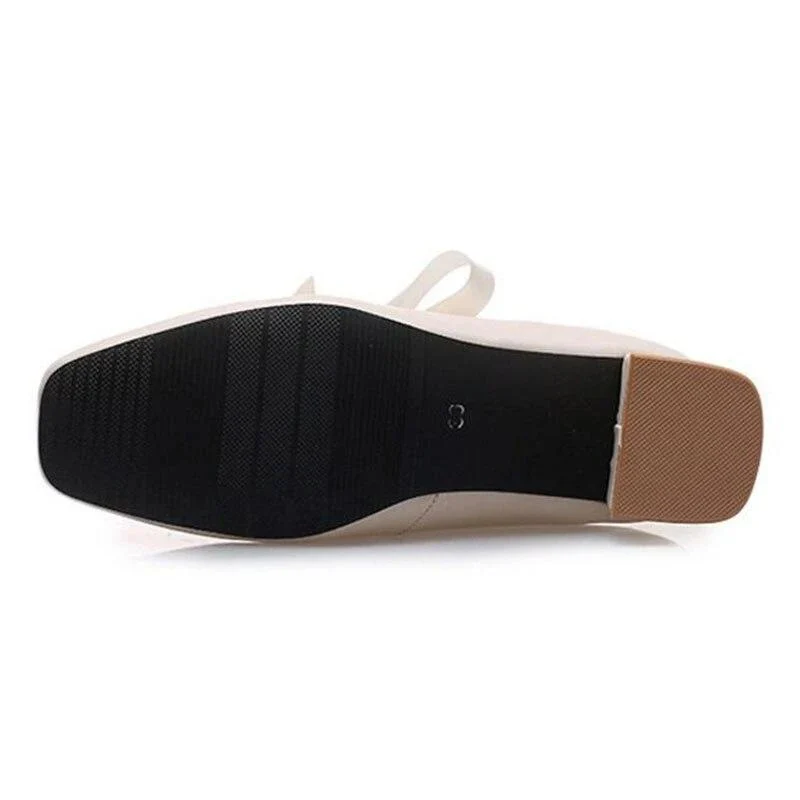Chaussures Rétro Chic Ivoire - Image 4
