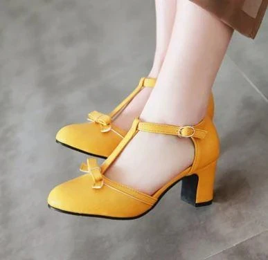 Chaussures Vintage Femme Jaune - Image 2