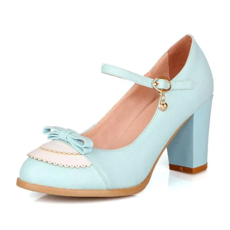 Chaussures Vintage <br> Mary Jane Bleu