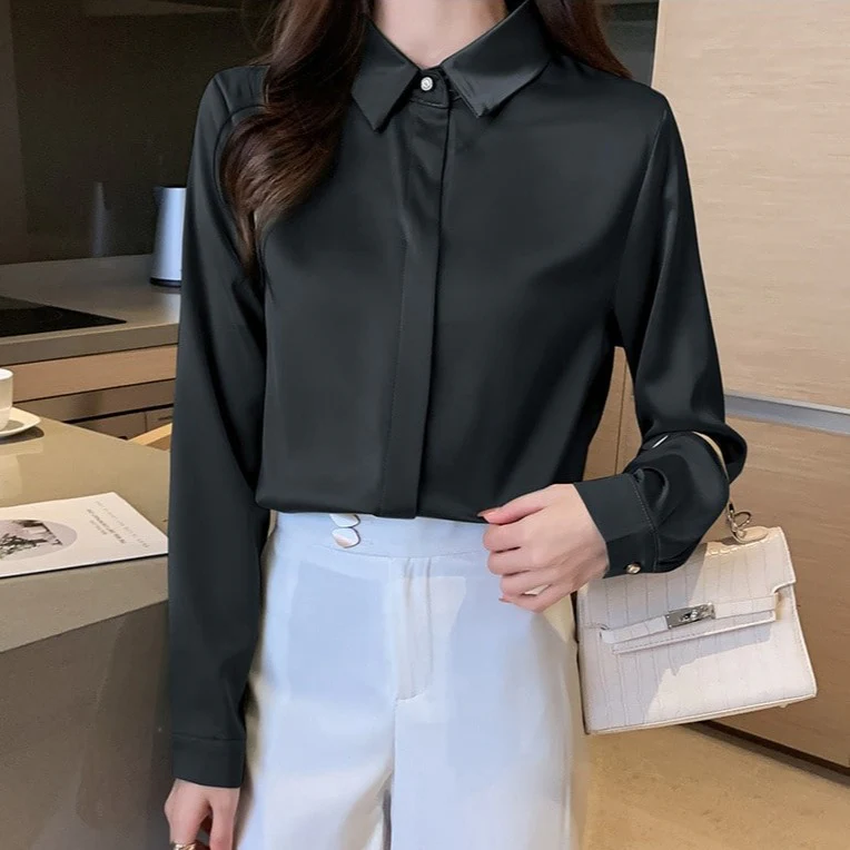 Chemise Satin Rétro - Image 3