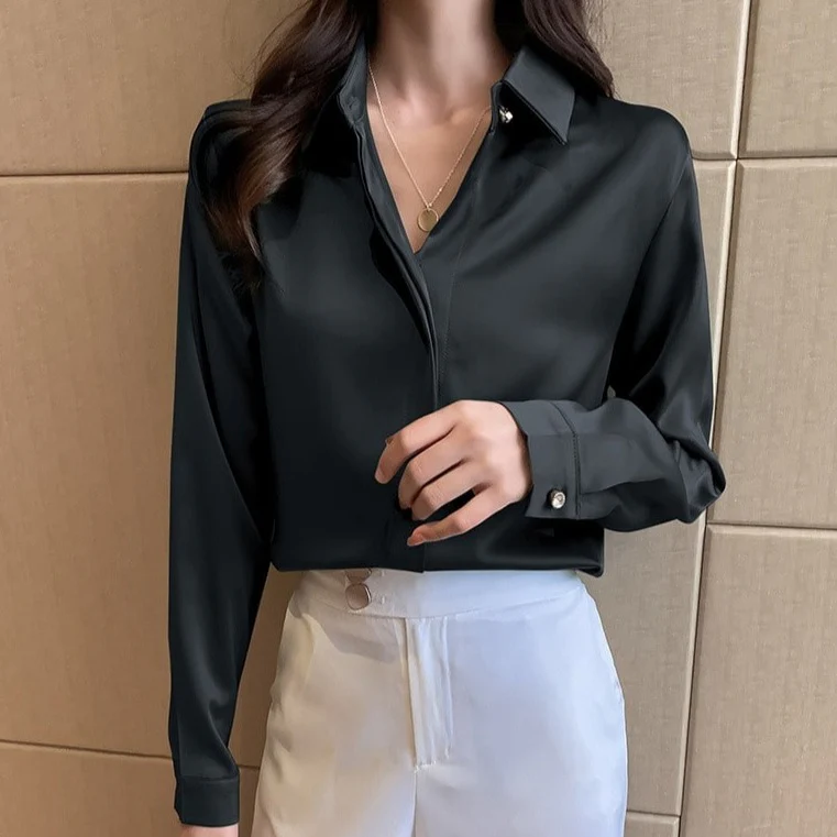 Chemise Satin Rétro - Image 4