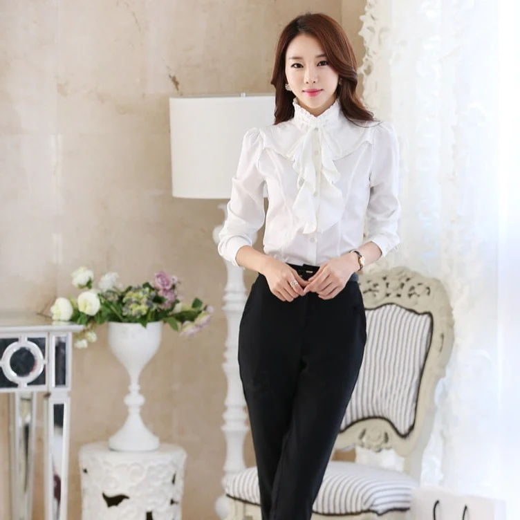 Chemisier Jabot Femme - Image 4