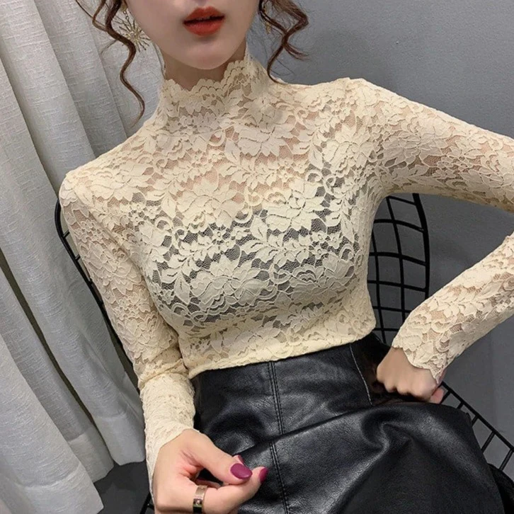 Crop Top Dentelle <br> Manche Longue - Image 3