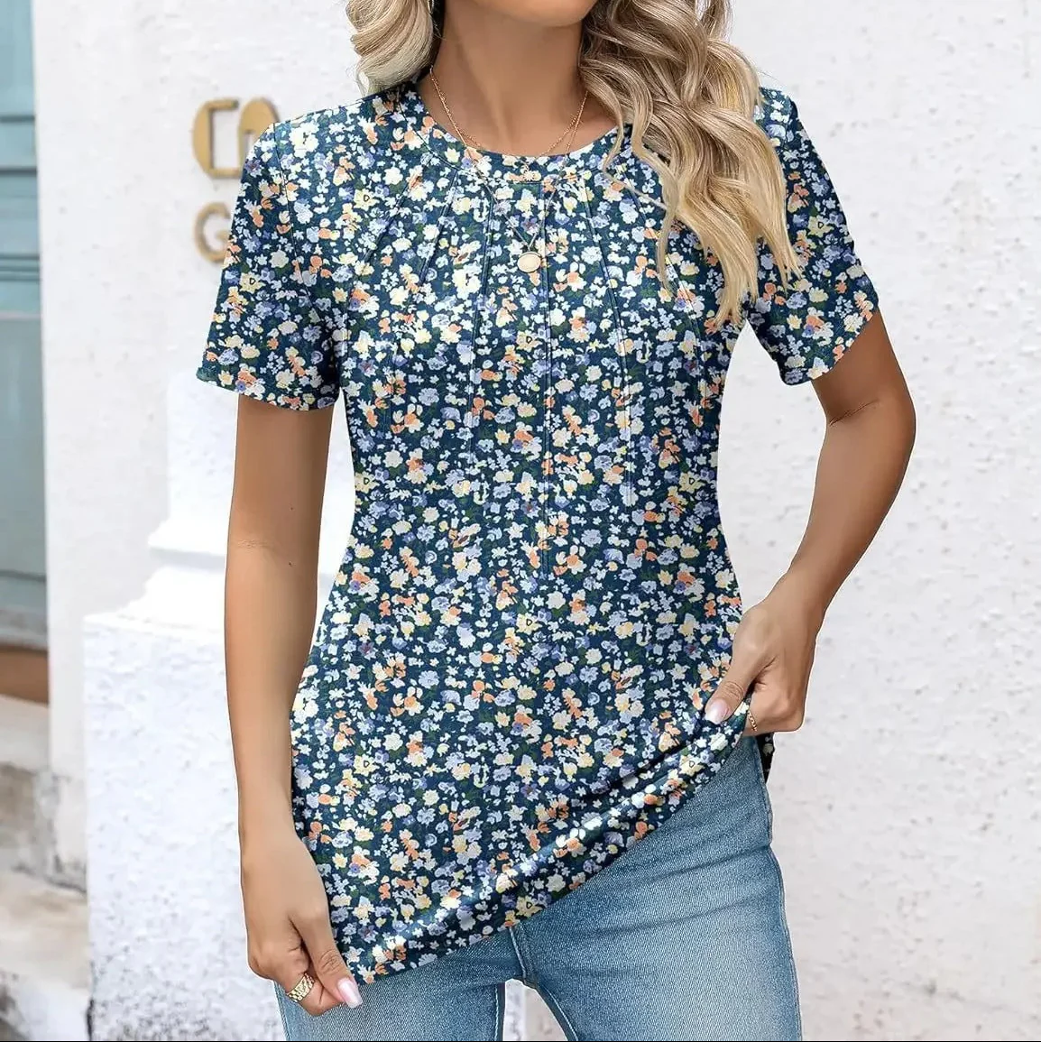 Haut Vintage <br> Motif Fleurs