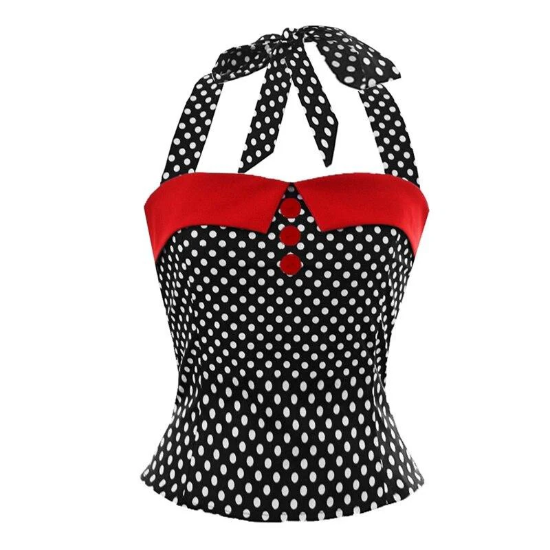 Haut Vintage Pin-Up <br> Noir