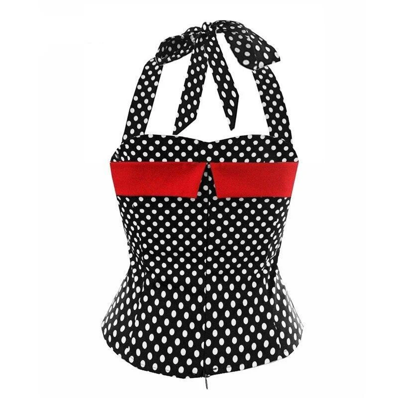 Haut Vintage Pin-Up <br> Noir - Image 2