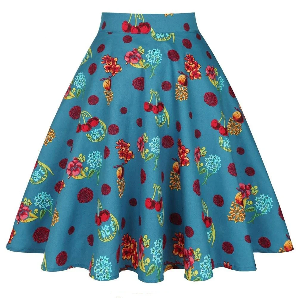 Jupe Vintage <br> Fleurs Cerises