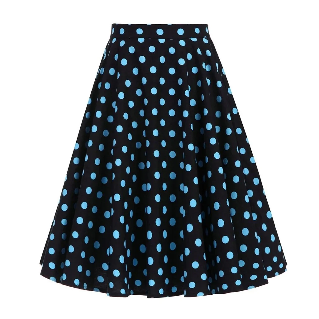 Jupe Vintage <br> Noire à Pois