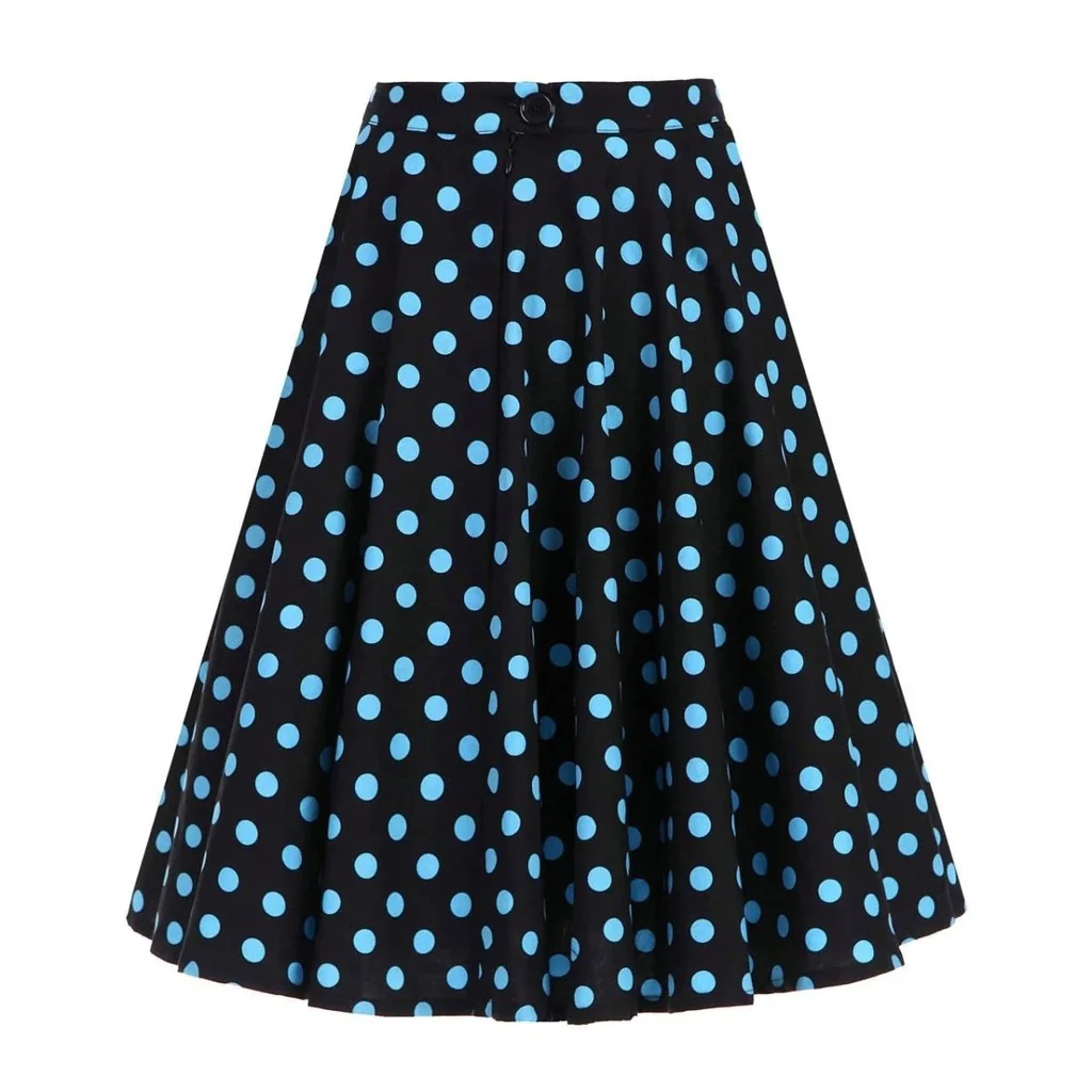 Jupe Vintage <br> Noire à Pois - Image 2