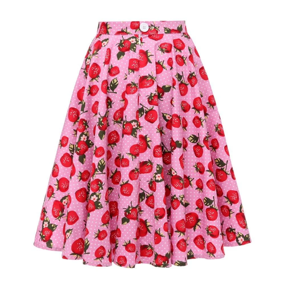Jupe Vintage <br> Rose Fraises - Image 2