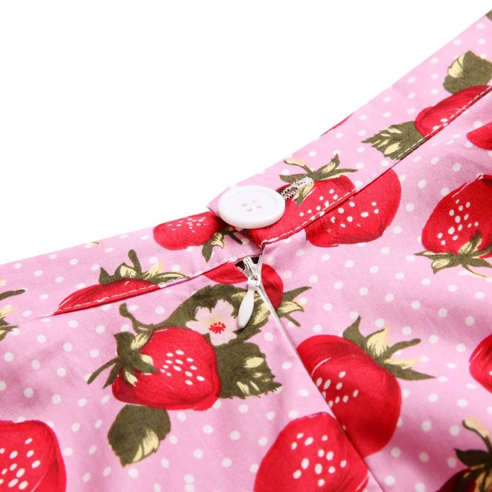 Jupe Vintage <br> Rose Fraises - Image 3