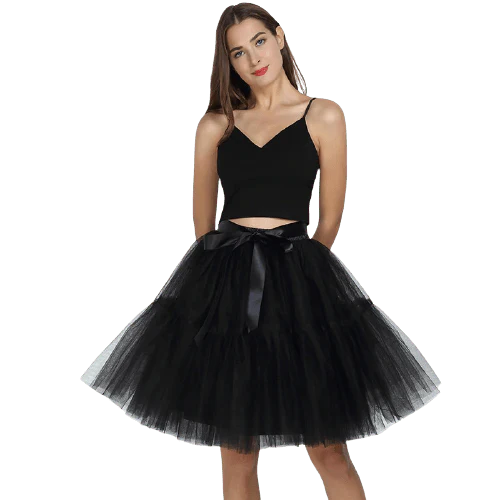 Jupon Pour Robe Vintage <br> Noir