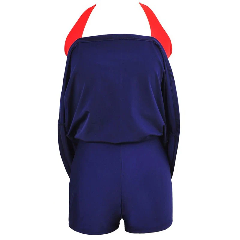 Maillot De Bain Vintage <br> Tankini Bleu Rouge - Image 3