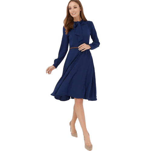 Robe à Col Jabot - Image 4