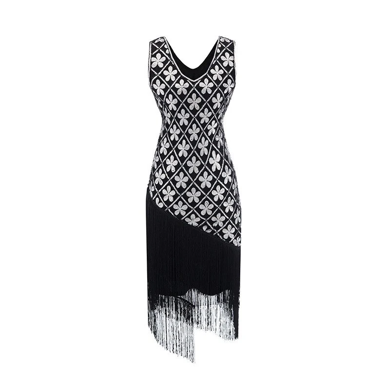 Robe Charleston Année 20 <br> Noir & Argent