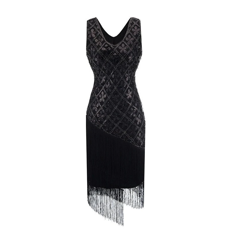 Robe Charleston Année 20 <br> Noir Intense