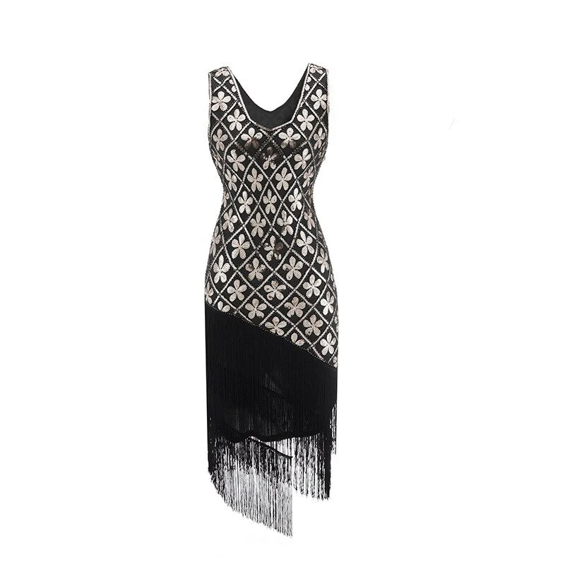 Robe Charleston Année 20 <br> Noir & Or