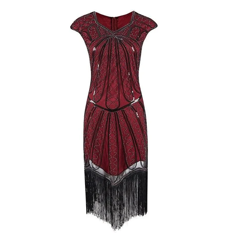 Robe Charleston Année 20 <br> Rouge