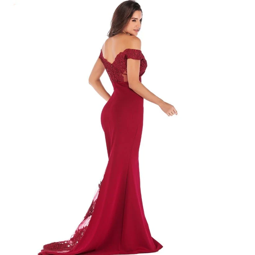 Robe Cocktail Bordeaux - Image 4