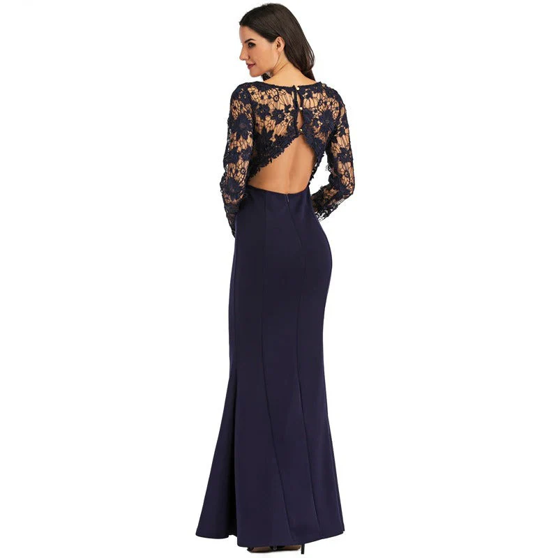 Robe De Soirée Dentelle Longue - Image 3