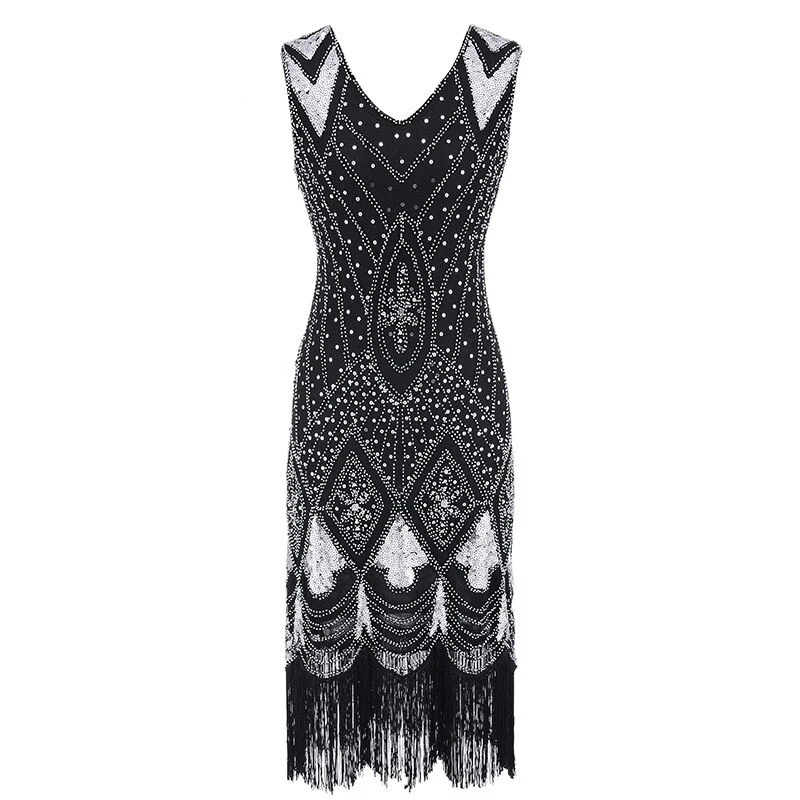 Robe Gatsby Chic <br> Noir Argent