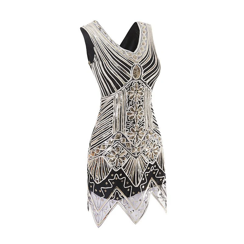 Robe Gatsby Courte <br> Black & Gold - Image 2