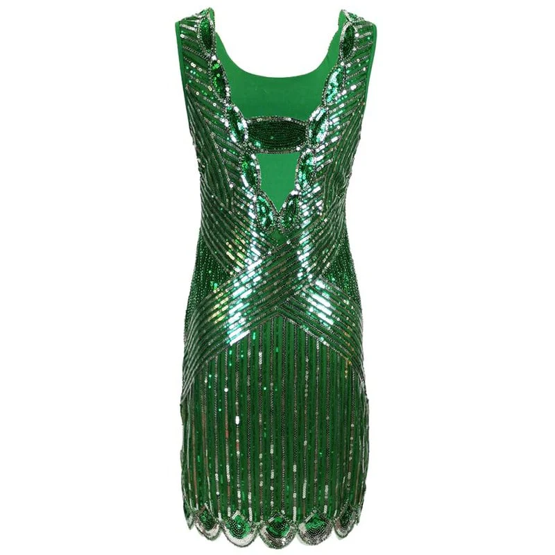Robe Gatsby Courte <br> Verte - Image 2