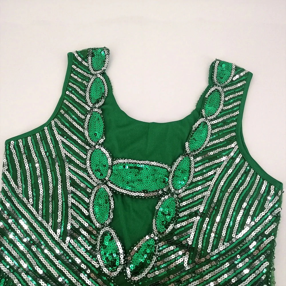 Robe Gatsby Courte <br> Verte - Image 4