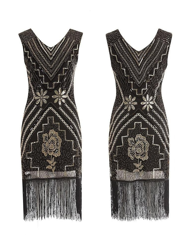 Robe Gatsby <br> Fleurs Noir - Image 3