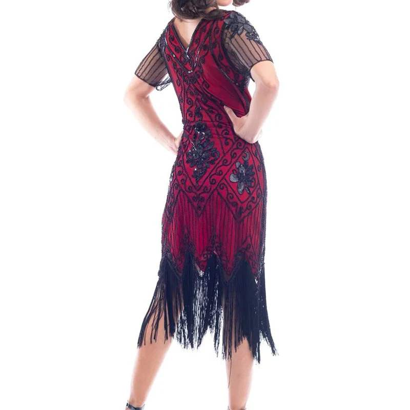 Robe Gatsby Le Magnifique <br> Rouge et Noire - Image 2