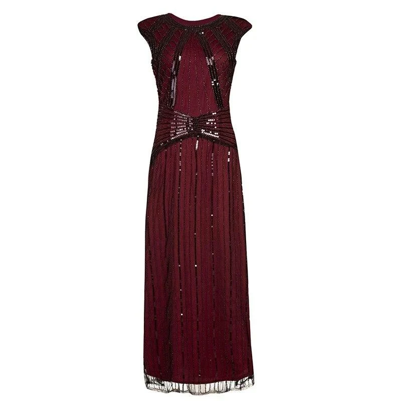 Robe Gatsby Longue <br> Bordeaux