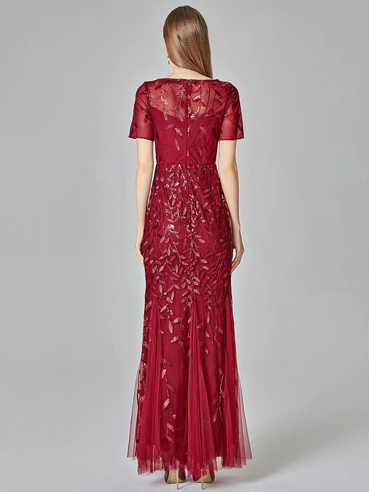 Robe Gatsby Longue <br> Vintage Bordeaux - Image 2