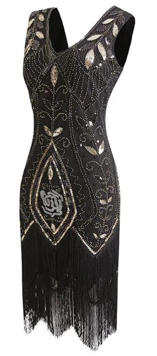 Robe Gatsby Plume <br> Noire - Image 2