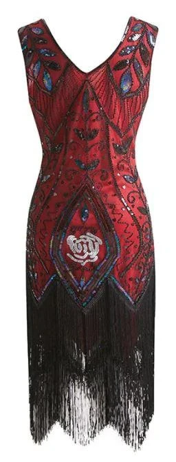 Robe Gatsby Plume <br> Rouge