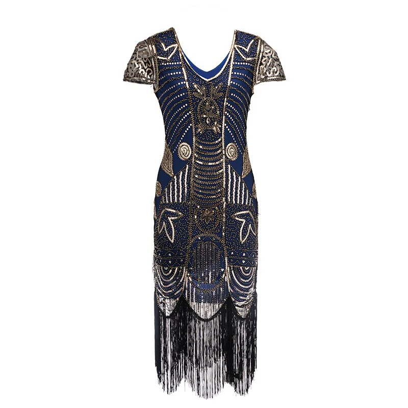 Robe Gatsby Rétro Chic Bleue