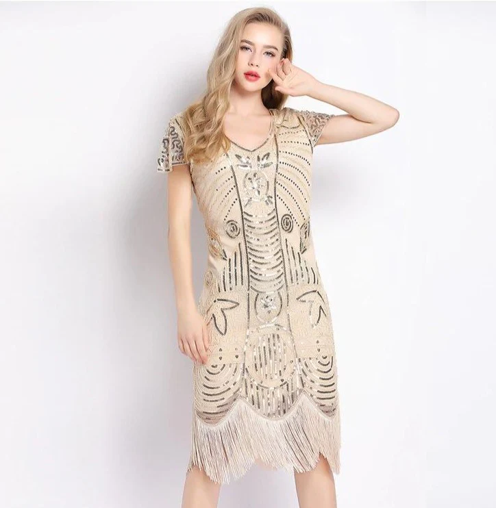 Robe Gatsby Rétro Chic Ivoire - Image 2