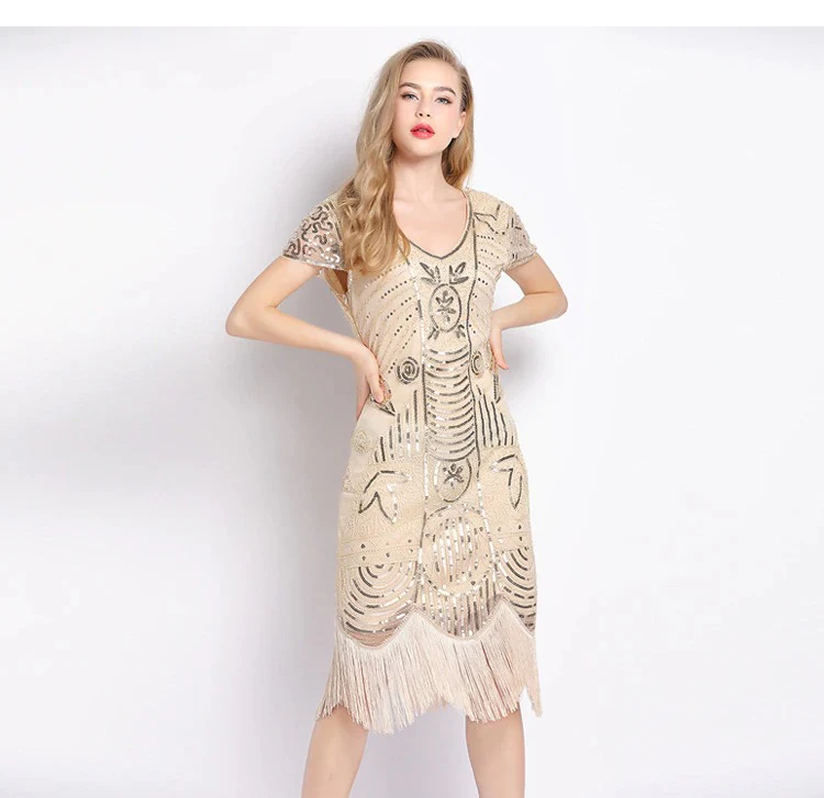 Robe Gatsby Rétro Chic Ivoire - Image 5