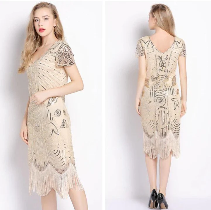 Robe Gatsby Rétro Chic Ivoire - Image 6