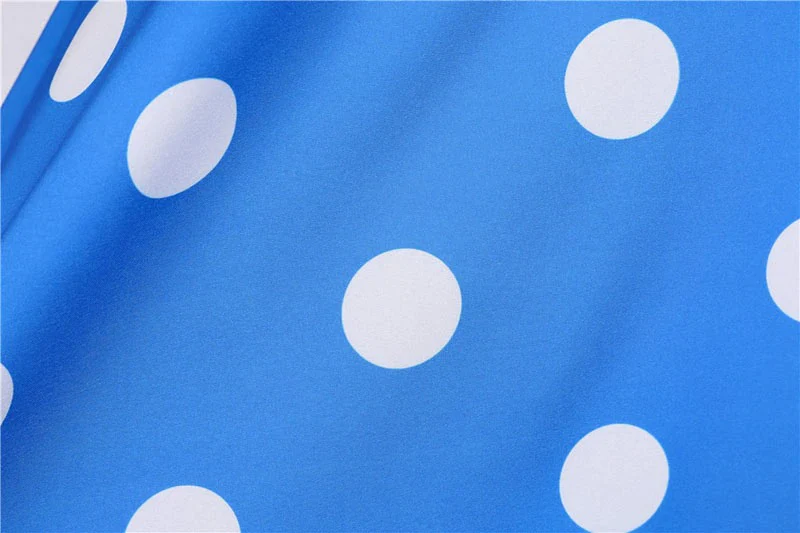 Robe Pin Up Rockabilly <br> Bleue - Image 5